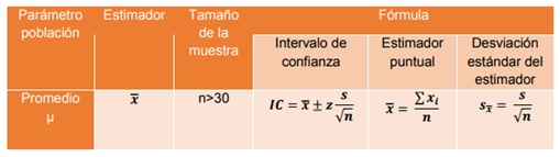 Elementos para realizar una estimación