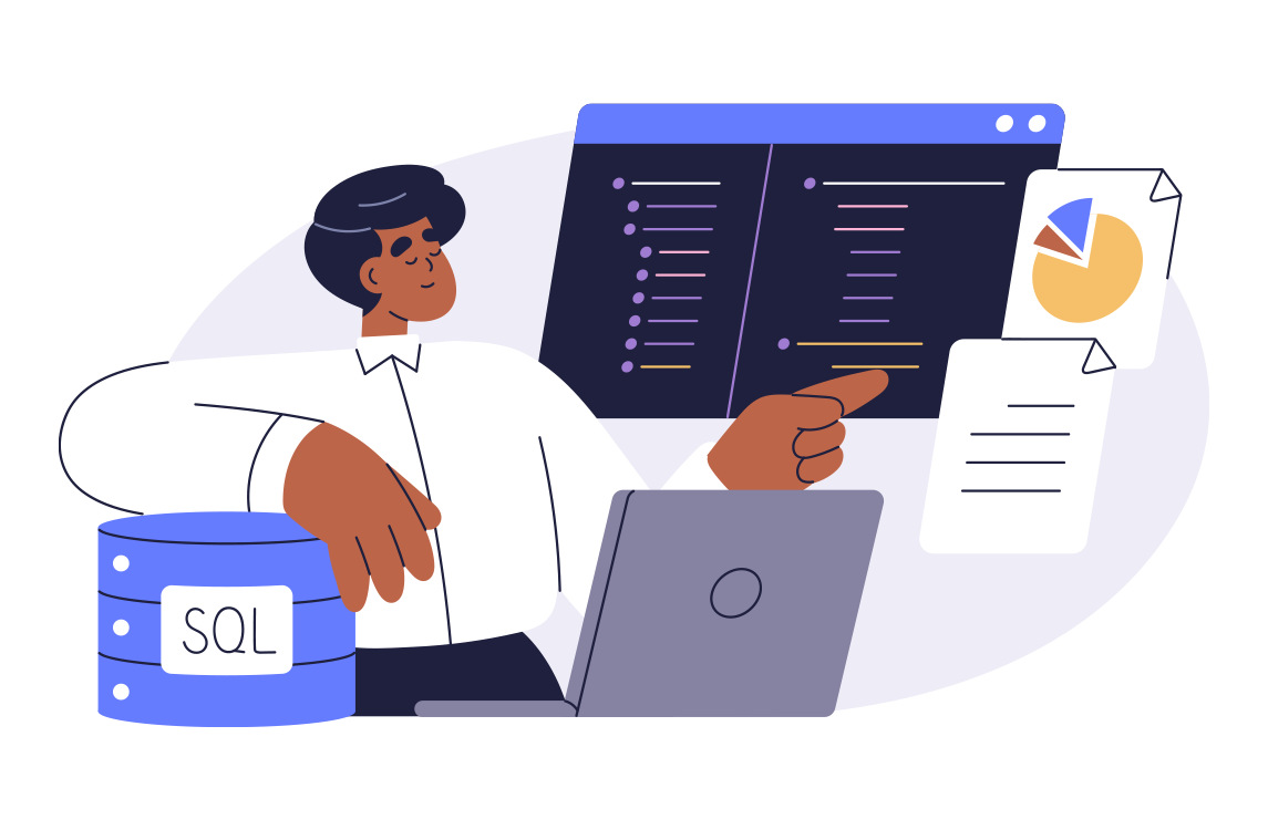 Programador experto en bases de datos usando lenguaje SQL.