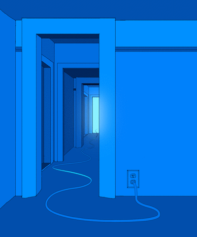 Gif que muestra un conductor eléctrico dentro de una vivienda