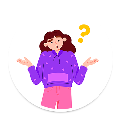 Ilustración que muestra a una persona confundida.