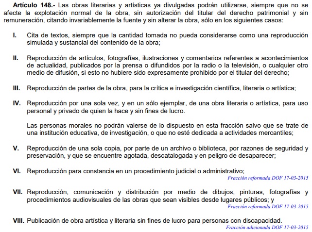 De la limitación de los derechos patrimoniales