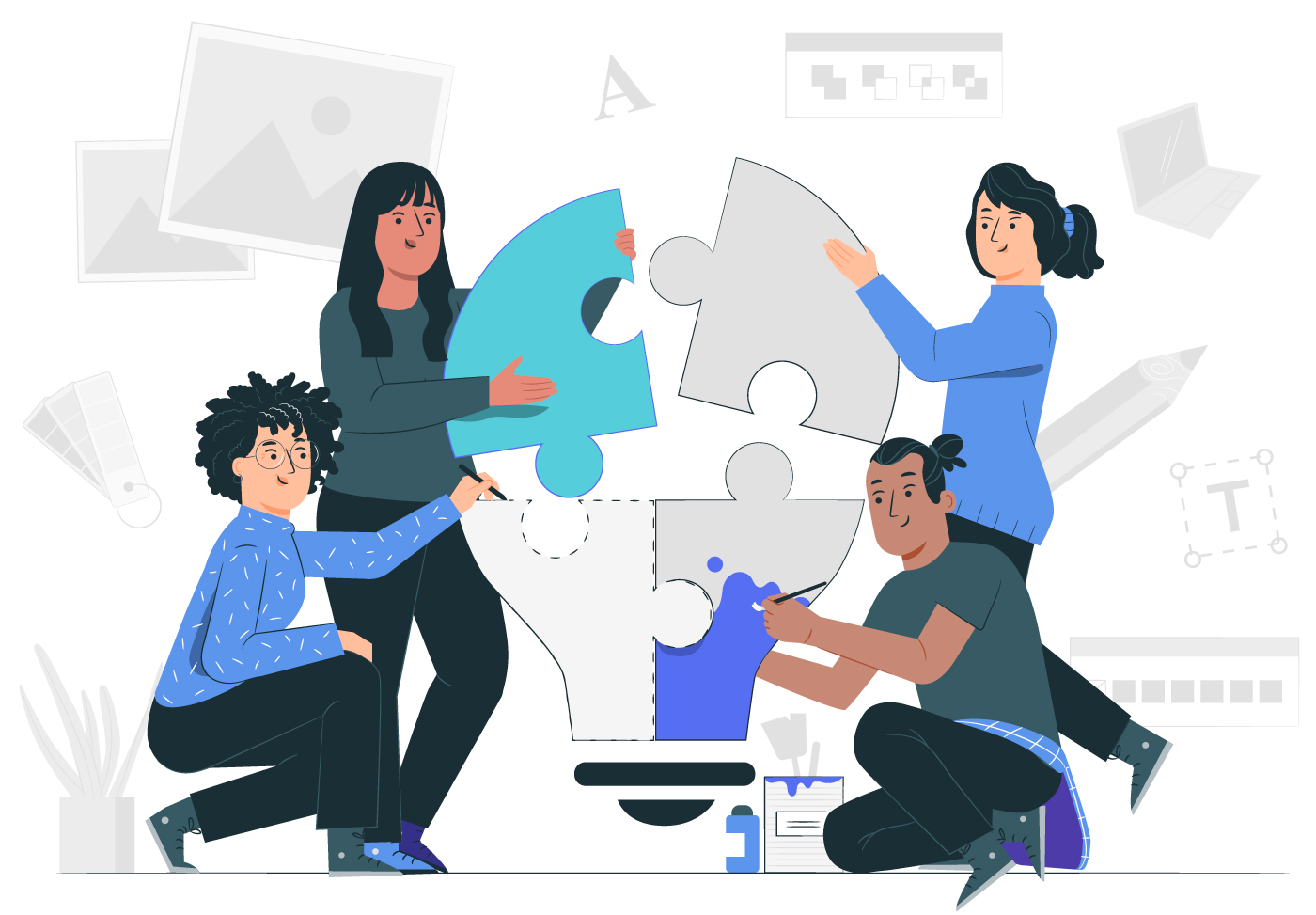 Vector de trabajar juntos creado por storyset - www.freepik.es