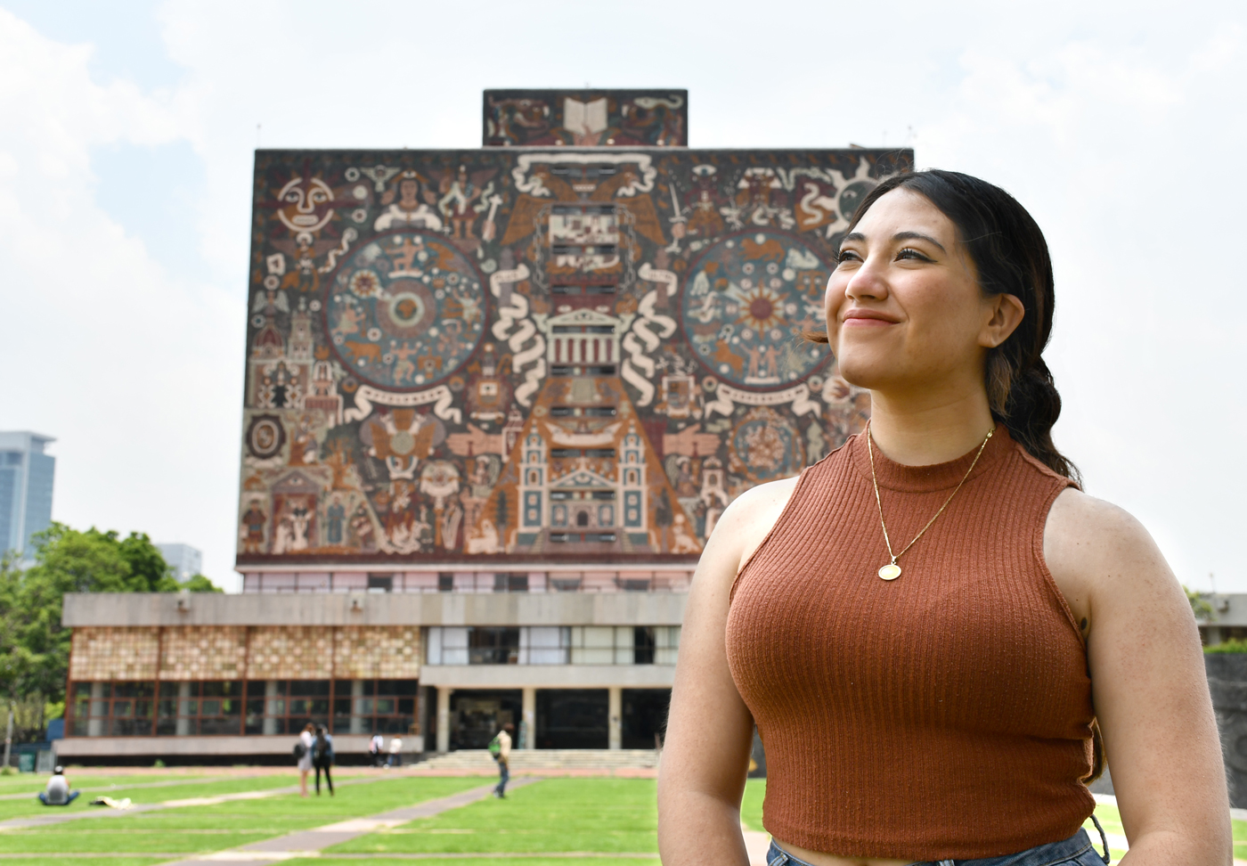 Estudiante en la universidad.