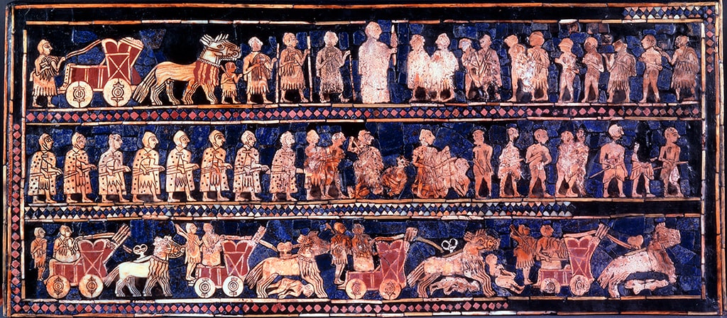 Estandarte de Ur, panel de la guerra