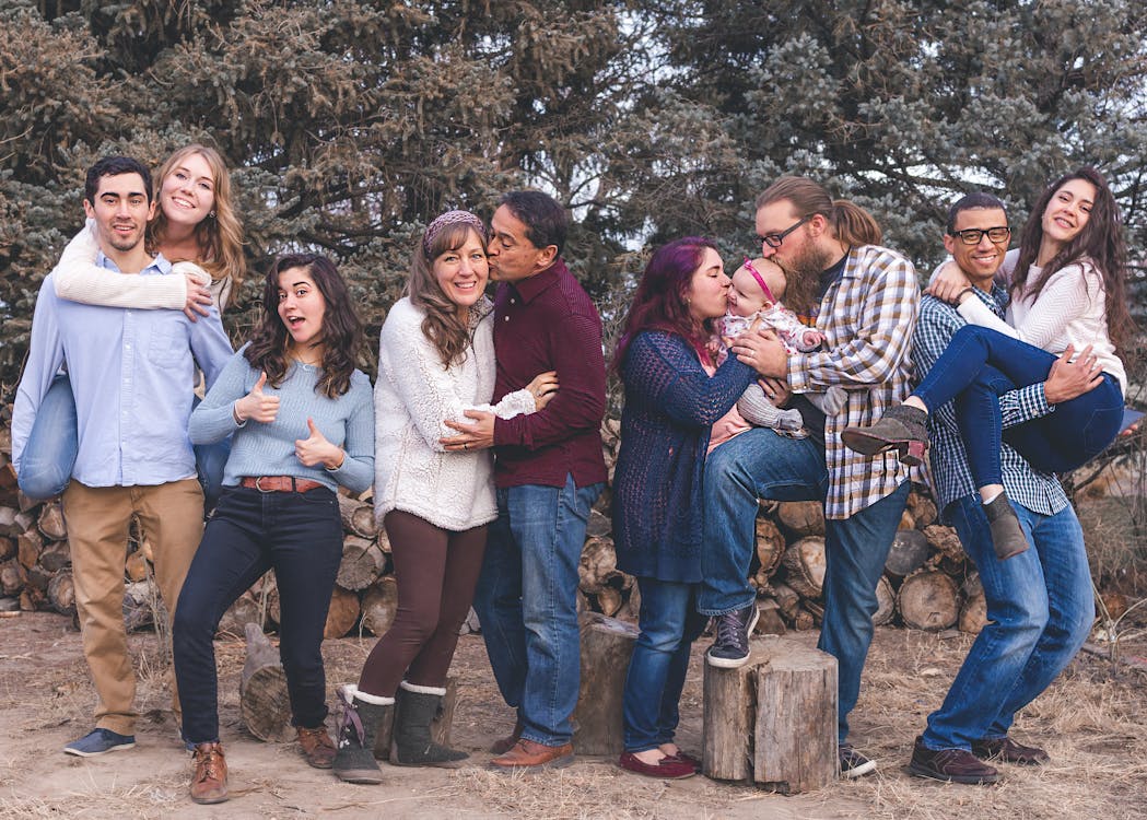 Familia posando