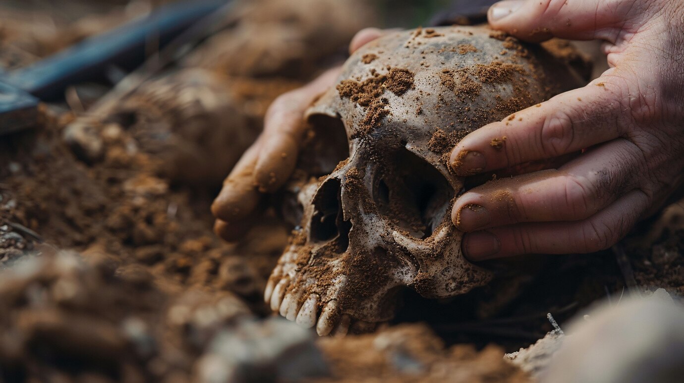 Excavación de restos humanos